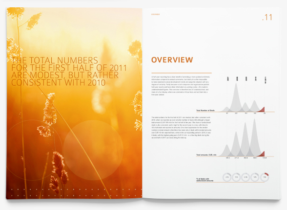 Cleantech Scandinavia rapport trycksak layout uppslag